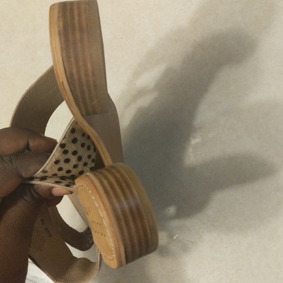 Calf hair slides sandals size 7 NWOT - Picture 5 of 9